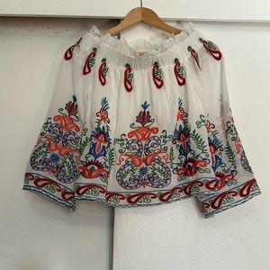 misskoo paris embroidered top size medium